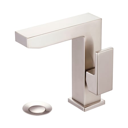 Pioneer Industries Single Handle Bathroom Faucet, Compression Hose, Brushed Nickel, Overall Width: 3" 3MO180-BN